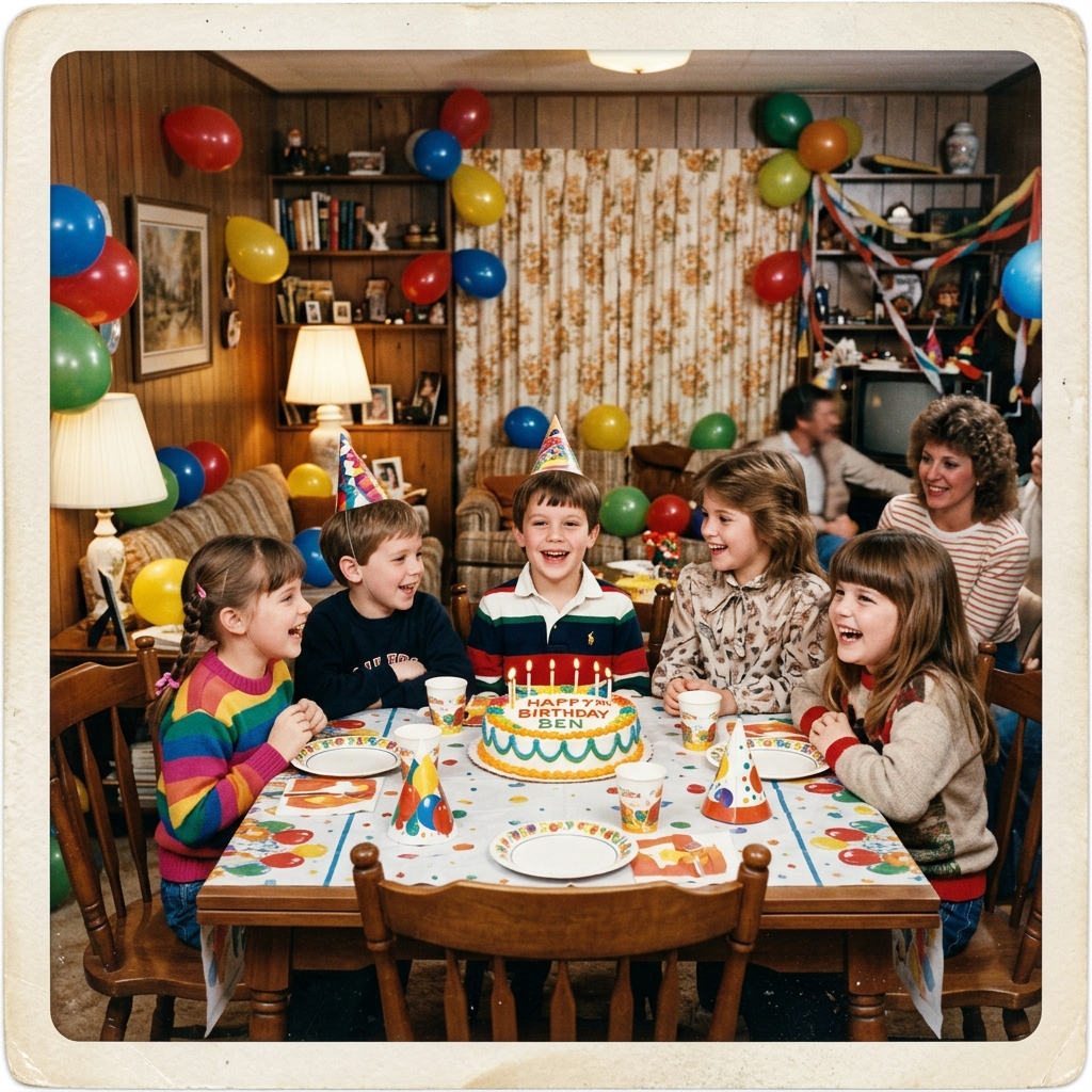 1980s Birthday Party vintage memory